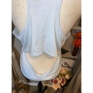 NIKE NWT $52 Dri-Fit size XL Women’s Light Blue Open Back Training Tank Top